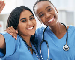 Hình ảnh về Nurses working in a hospital, smiling