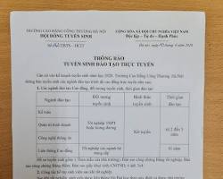 Hình ảnh về Bằng Tuyển Sinh của Học Viện Đào Tạo Trực Tuyến