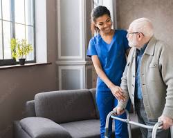 Hình ảnh về Nurse assisting an elderly person