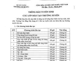 Hình ảnh về Thông báo tuyển sinh khóa học trên mạng xã hội