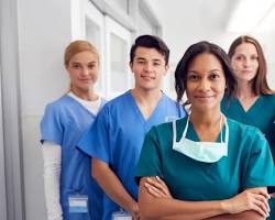 Hình ảnh về Nurses smiling and working together