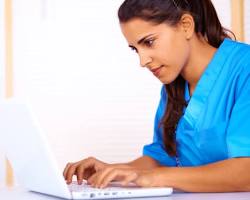 Hình ảnh về Online Nursing Education on laptop
