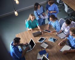 Hình ảnh về Group of nursing students in a classroom setting