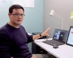 Hình ảnh về Distance learning setup  student studying on a laptop at home